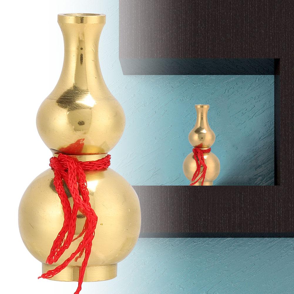 Brass Gourd Money Drawing Feng Shui Enhance Lucky Ornament Craft Buddhist Supplies