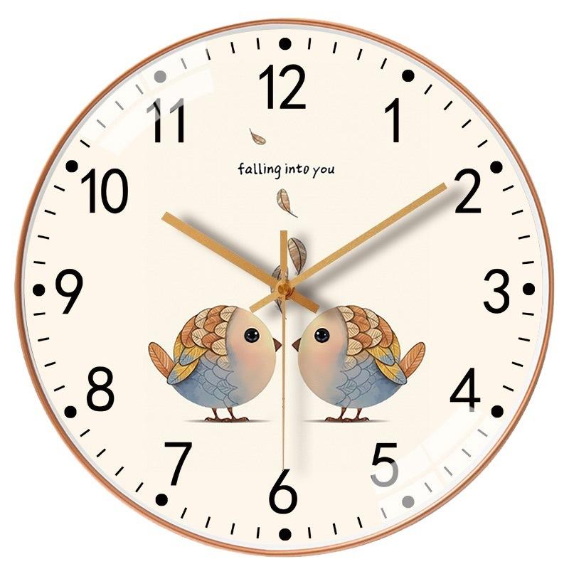 10-дюймовые 25 см креативные часы с попугаями для гостиной, простые настенные кварцевые часы, популярные в интернете бесшумные часы