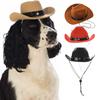 Pet Hat Western Cowboy Style Pet Headgear Star Decorated Eye-Catching Dog Cat Costume Accessory for Photos Cosplay