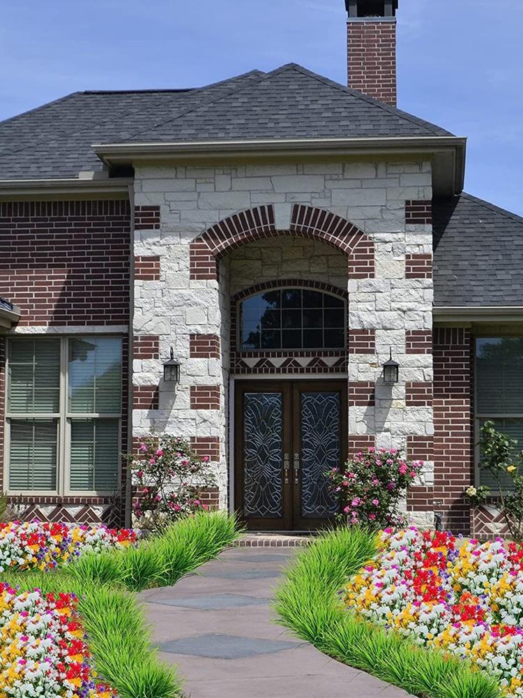 10 шт. искусственные растения, трава, кустарники, не выцветают, искусственные пластиковые цветы, уличные для ваз, фермерский дом, сад, крыльцо, патио, офис, помещение, свадебное украшение