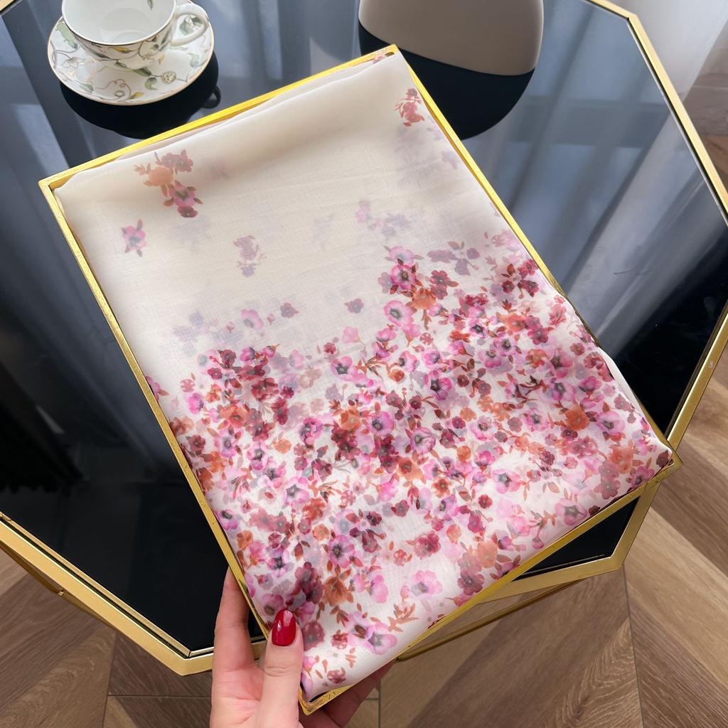 180*130cm Silk Feeling Scarf for Women Lightweight Large Fashion Scarves Shawls Elegant Cashmere Dressy Scarf Sunscreen Wraps