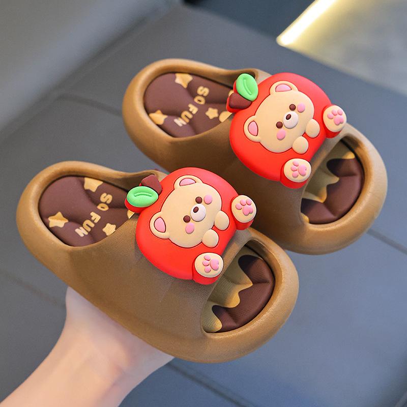 Children's Summer Sandals Boys and Girls Non-Slip Soft Sole Bathroom Shower Parent-Child Small Medium Large Kids Beach Sandals