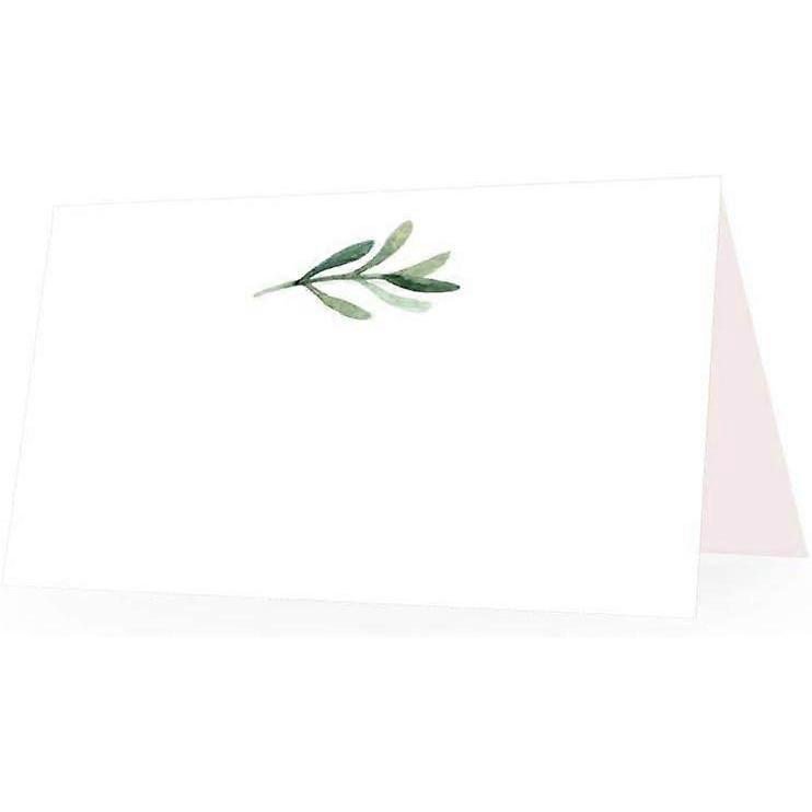 UrbanMingle 25 Elegant Greenery Tent Table Place Cards for Wedding Thanksgiving