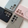 Liquid Silicone For Magsafe Magnetic Case For Samsung Galaxy S26 S25 S23 S24 S22 Plus Ultra  Soft Matte Shockproof Cover