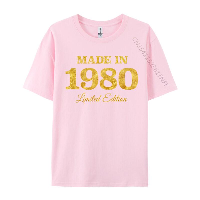Vintage Made In 1980 Limited Edition 44th Birthday Printed On Normal Tops & Tees NEW YEAR DAY Camisa Cotton Youth T-Shirt