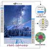 5D Diy Алмазная картина Снежная сцена Вышивка крестиком Полная алмазная вышивка Мозаика