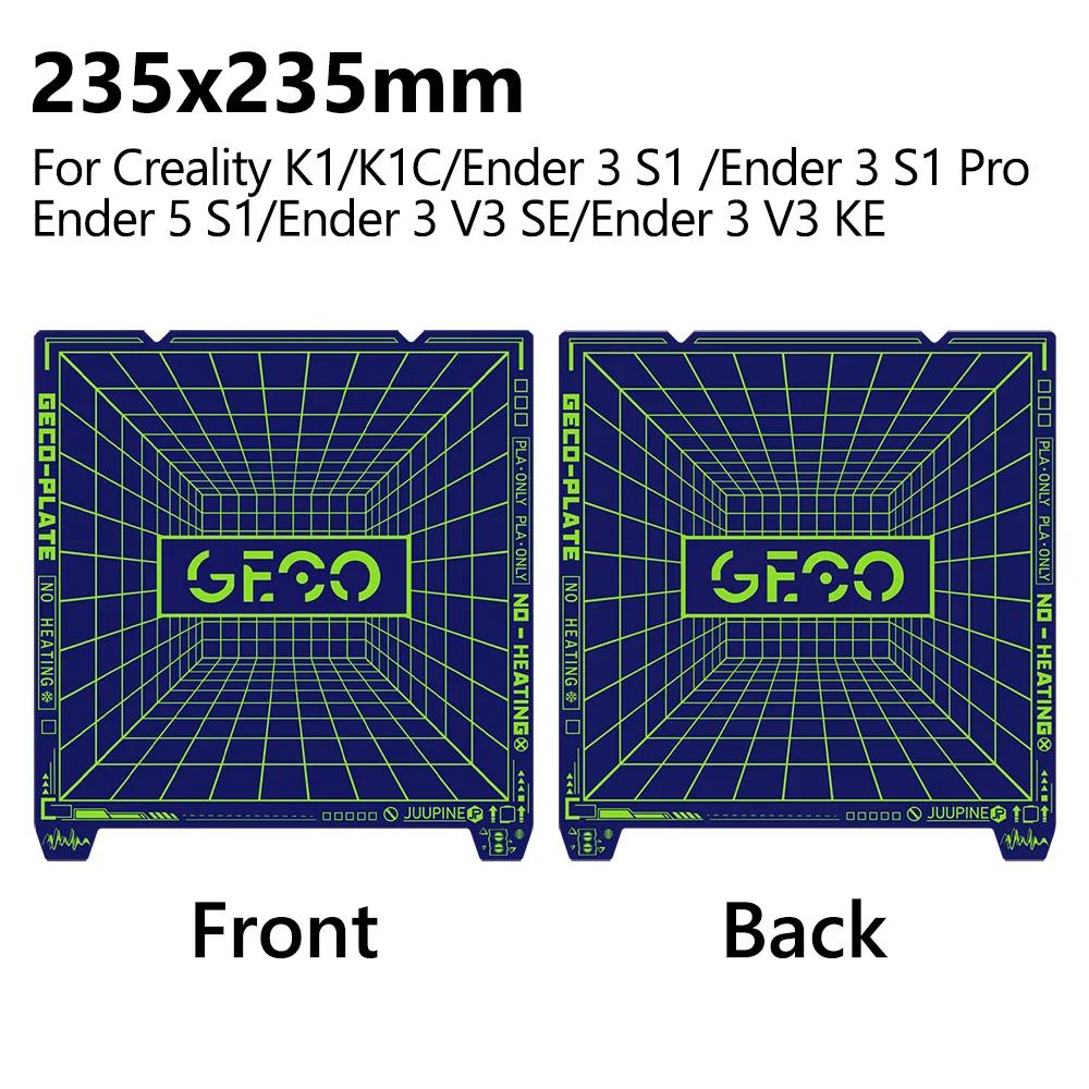 GECO Plate Pla Cold Build Pate For X1C P1S P2S A1 Kobra S1 K1c Ender 3 Se K1 Max No Clog Spring Steel Super Adhesion