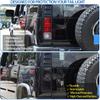 Крышка заднего фонаря автомобиля подходит для Hummer H2 2003-2009, Дымчатая накладка на корпус заднего фонаря, Декоративная защитная накладка задней фары, 2 шт., Прозрачный