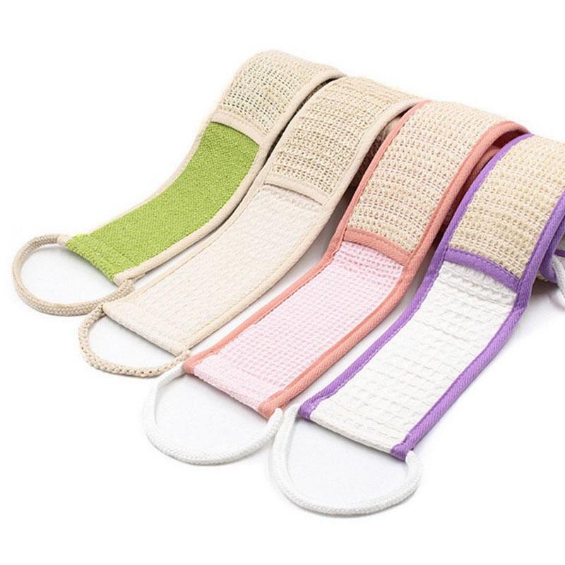 Отшелушивающая люфа, ремешок на спине, губка для душа, скребок для тела, щетка для тела