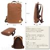 made in Japanese persimmon tannin Kurashiki thin gusset Toyooka birthday tannin [creare kiki] Men's backpack, small, thin, lightweight, Japan, style,