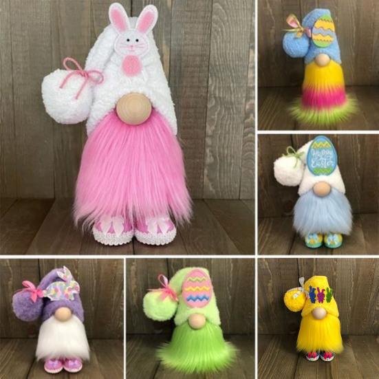 Attractive Bunny Faceless Toy Adorable Appearance Non-Fading Create Atmosphere