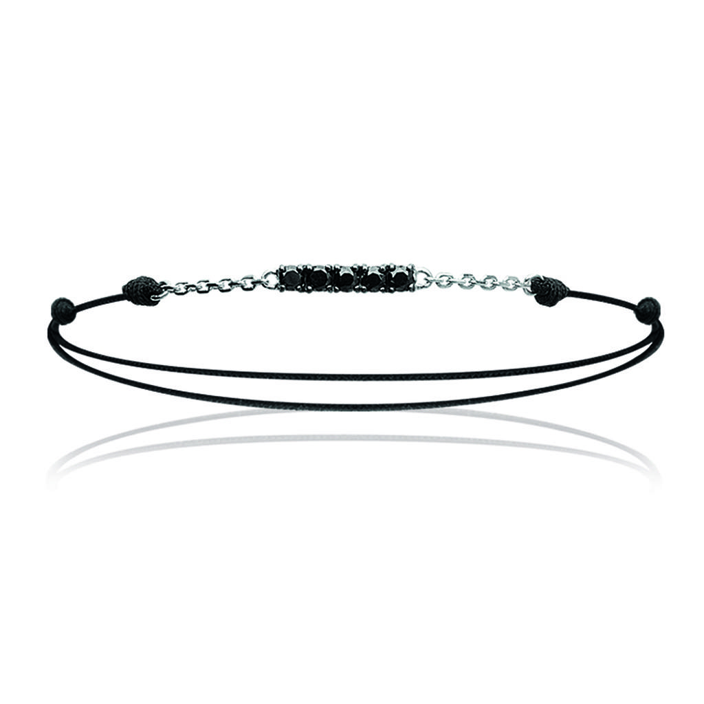 Les Trésors De Lily [J0829] - Silver Bracelet 'Scarlett' Black Silver - 40x2 Mm