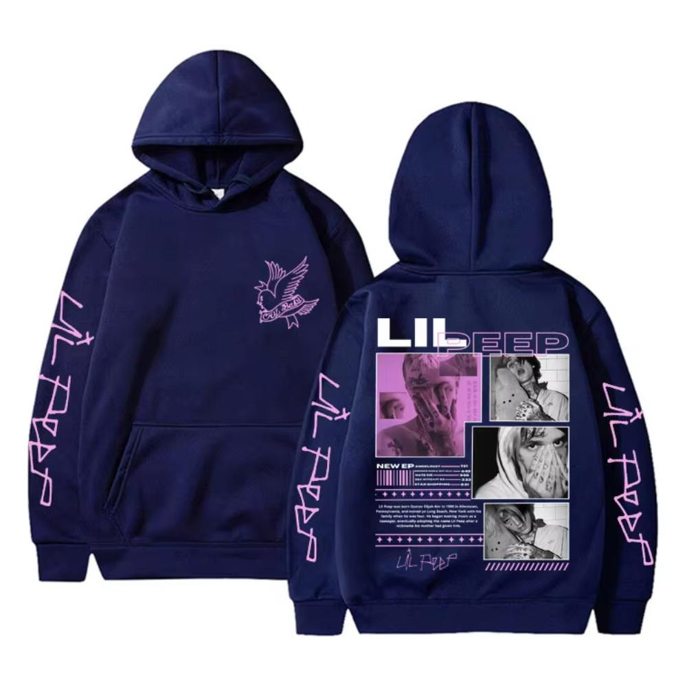 Lil Peep Hell Boy Crybaby Хип-хоп Рэп Графические Худи Мужские Женские Винтажный Оверсайз Свитшот Мужская Мода Уличная Одежда