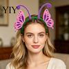 Bee Shaped Headband Insect Wing And Antenna Headband, Cute Butterfly Ladybug Spring Style Felt Headpiece for Halloween Cosplay Party Dress Up