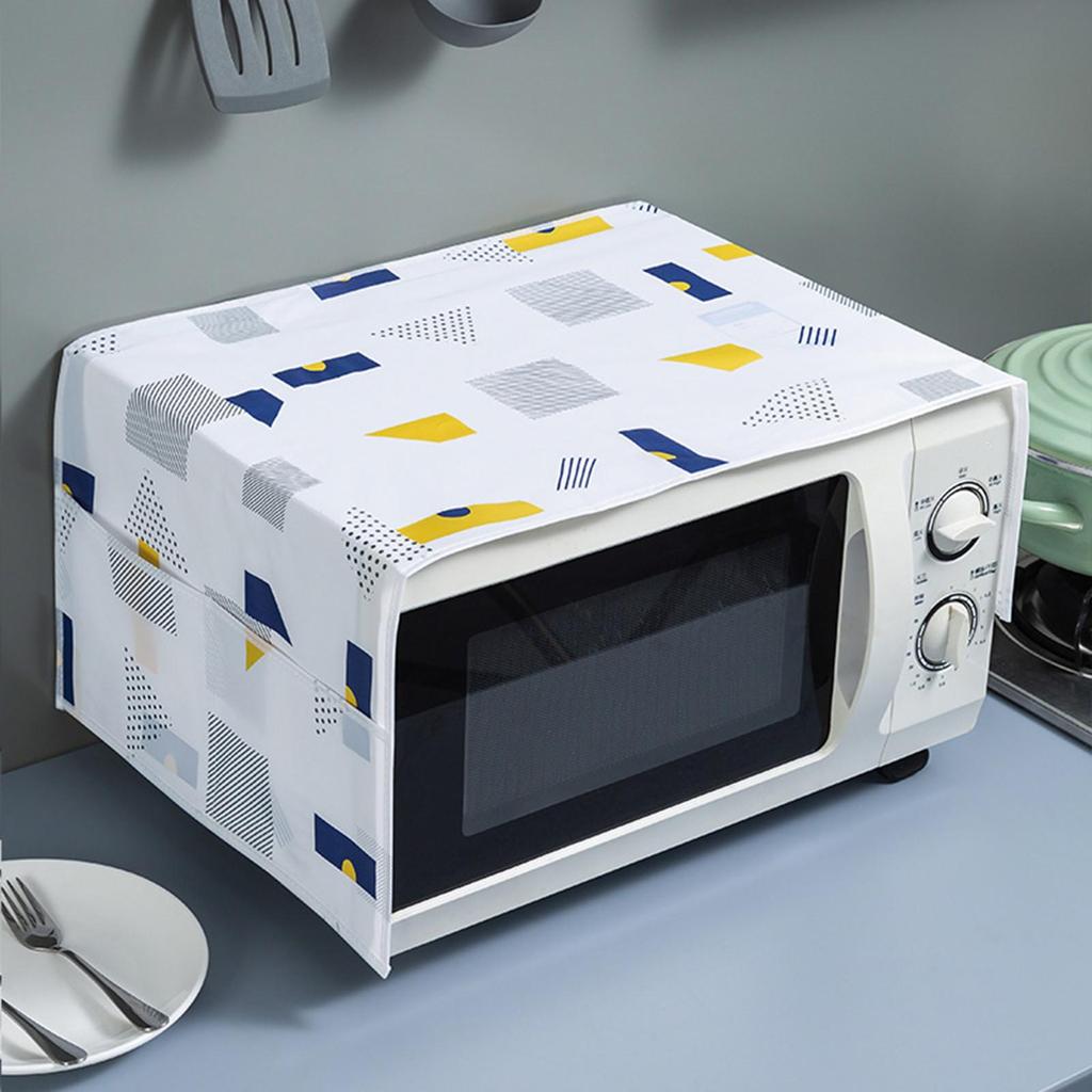 Microwave Dust-proof Cover Oven Cover PEVA Printed Hanging Bag Dust-proof Cover Microwave Protective Cover