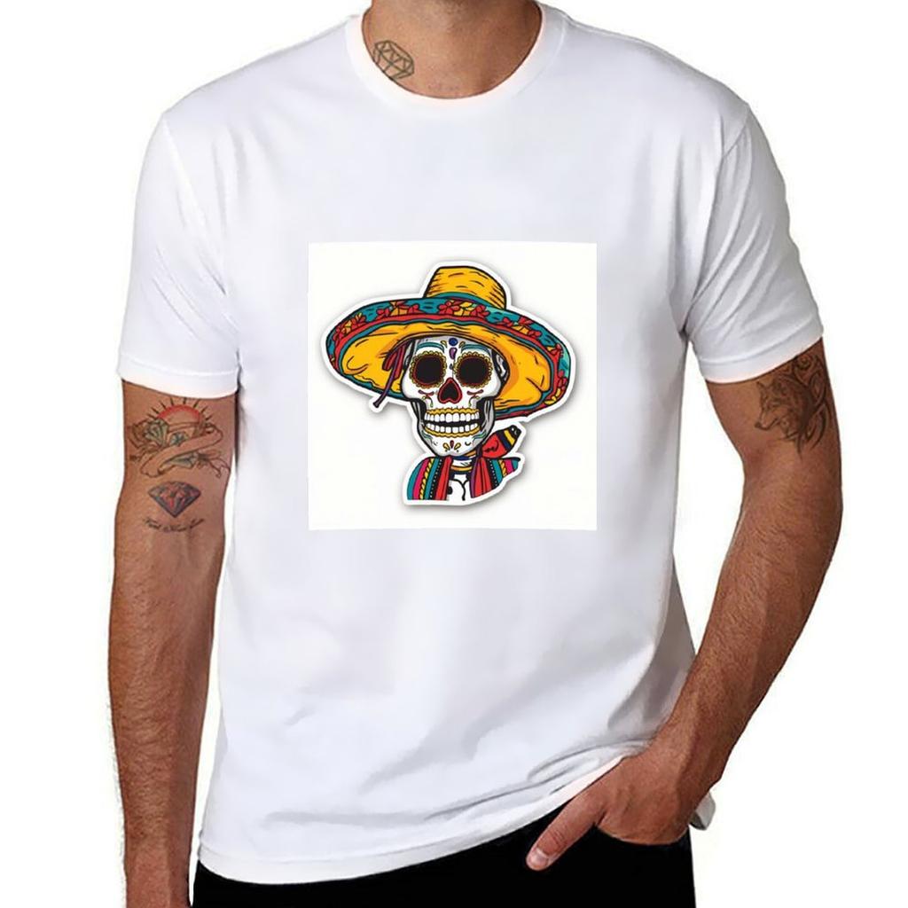 Cinco De Maya Sugar Skull Tshirt Soft Durable Cotton Tshirt