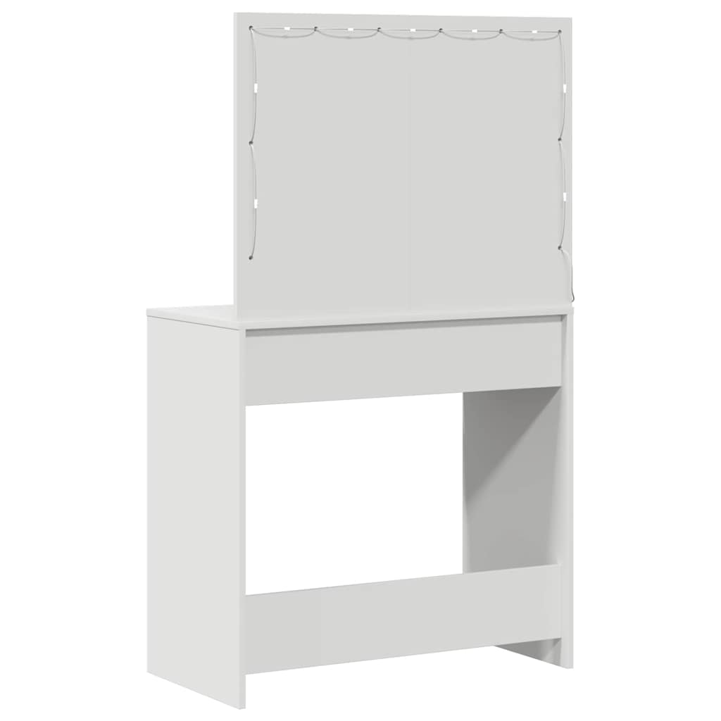 Makeup Table with Storage White 78.5 x 41 x 135 cm Engineered Wood