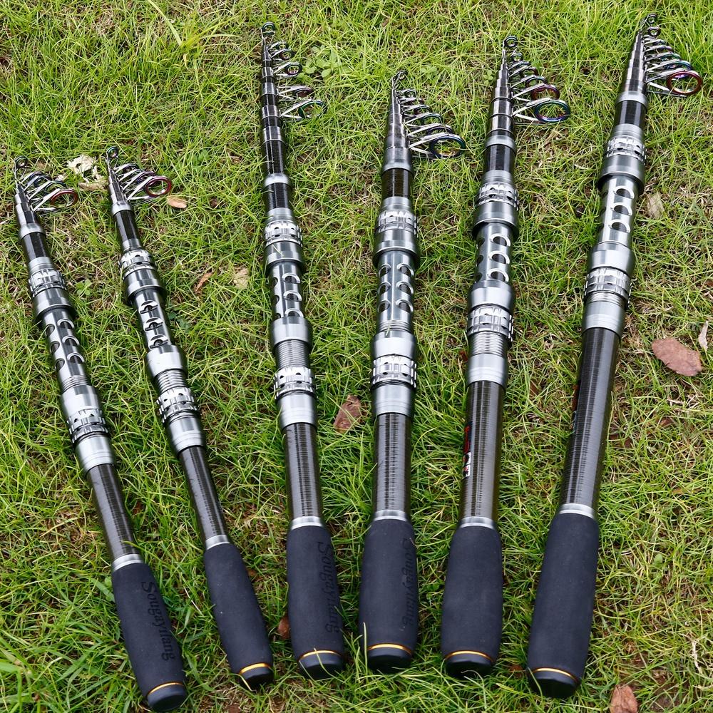 Портативный телескопический спиннинг с катушкой