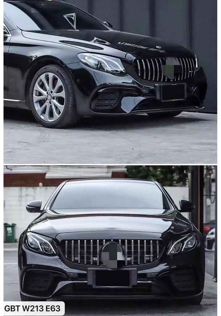 Совместимо с Mercedes-Benz E-Class W212/W213 E300L/E260L/E200L - Решетка радиатора AMG GT с вертикальными планками.