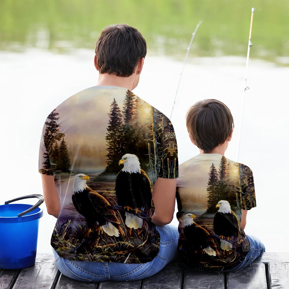 Мужская одежда с рисунком орла и 3D-печатью