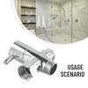 3-Way Diverter Valve Garden Home 0.6-1.5mpa Kitchen 1pcs 4-points Shower Head Angle Valve T-Adapter G1/2in Bath
