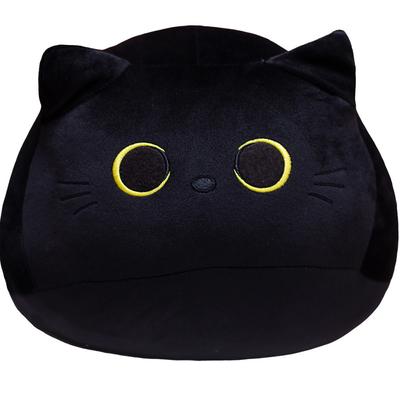 Плюшевая игрушка «Черный кот», мягкие кавайные плюшевые аниме-подушки, милая мягкая кукла с мультяшными животными для девочек, подарки на день Святого Валентина, украшения