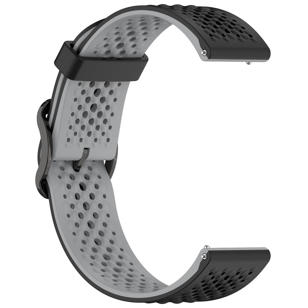 20MM 22MM Универсальный двухцветный ремешок для Huawei Watch GT GT2 GT3 жидкий силиконовый дышащий ремешок с отверстиями для Honor Watch SE 4Pro G