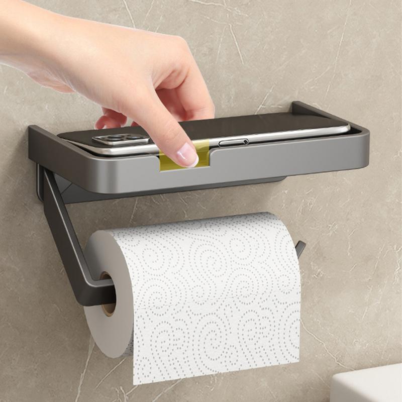 Держатель для бумажных полотенец с полкой, держатель для бумажных полотенец, органайзер, настенный держатель для кухонной бумаги, подставка для рулонов бумажных полотенец, корзина