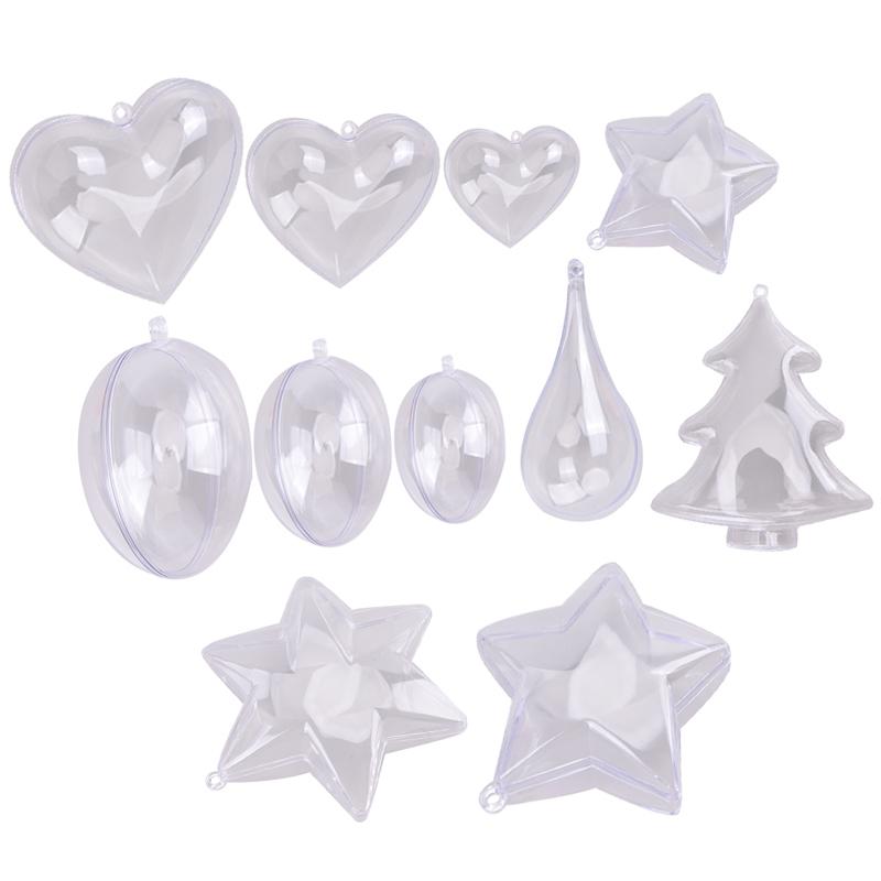 Прозрачный пластиковый шар. Прозрачные пластиковые шары для рукоделия, безделушки для рождественского декора.