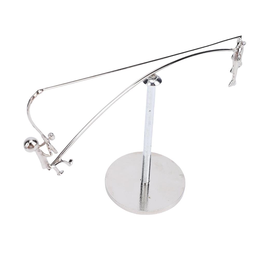 Fisherman Balancing Sculpture Modern Metal Fishing Statue for Decor Art Ornament
