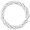 Xmas Ornament Blank Natural Hanging Christmas Decoration Rattan Ring Wicker Wreath White Garland