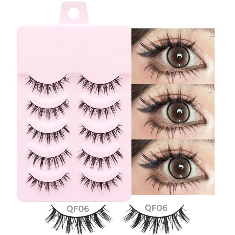 5 Pairs Manga Lashes Anime Cosplay 3D False Eyelashes Segmented False Eyelashes  Party Supplies