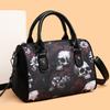 Women's Boston Bag Shoulder Oxford Bag Large Capacity Crossbody Bag Punk Skull Print Feminine Brand High Quality New