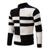Men's Autumn Winter Casual Knitted Sweater Mock Neck Sweater Knit Pullovers Men