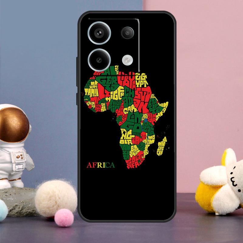 Чехол-карта Африки География Для Xiaomi Redmi Note 13 12 11 9 10 Pro 12S 11S 10S 9S Redmi 13 12 10C 12C 13C