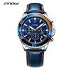 Original New Design Men's Quartz Wristwatches Chronograph Man Leather Strap Watches Luminous Hands Males Clock Relojio