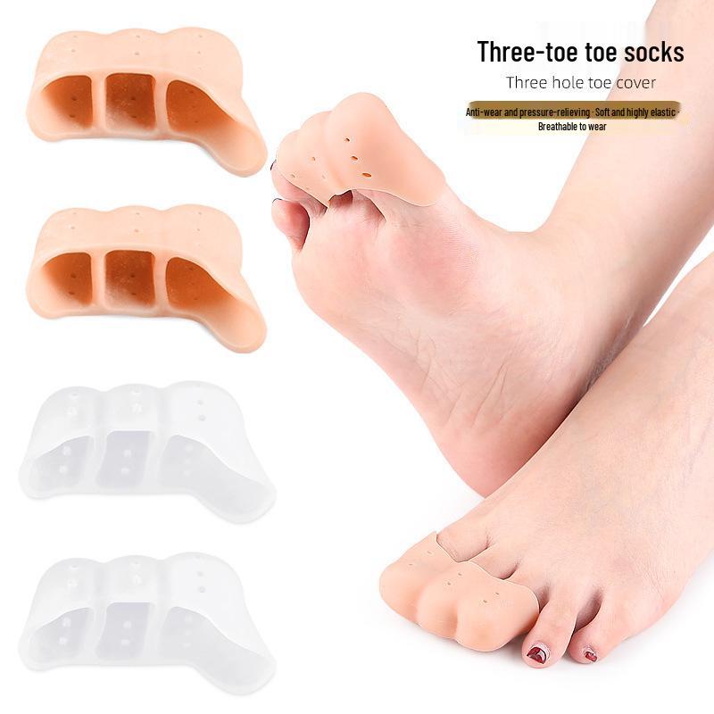 Three-Hole Soft Ballet Pointe Toe Pad with Shock Absorption & Anti-Abrasion