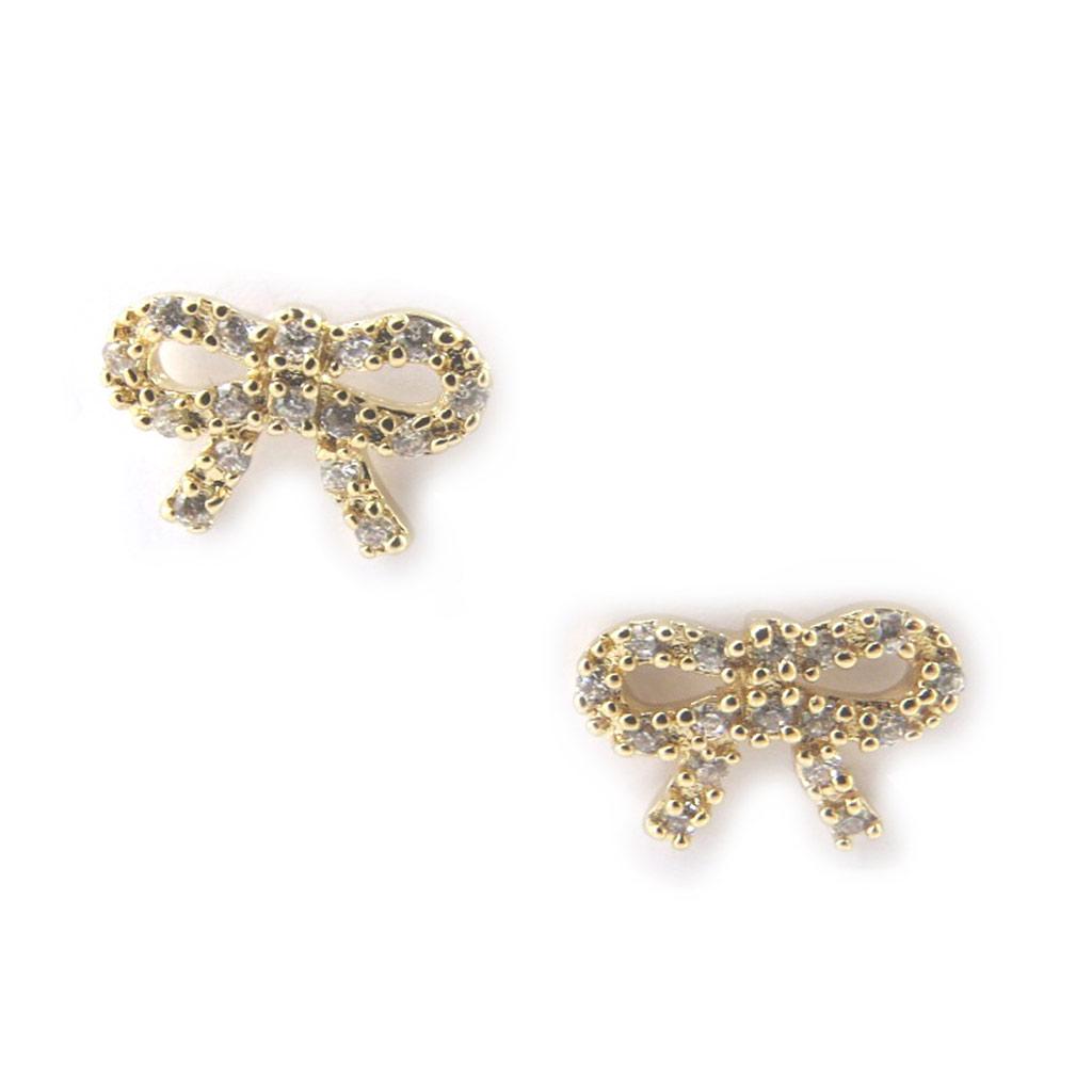 Les Trésors De Lily [M6914] - Серьги позолоченные «Романтический узел» белое золото