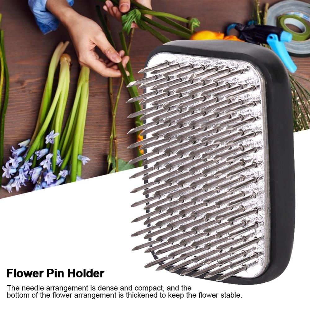 Silver Ikebana Kenzan Stainless Steel Flower Arrangement Holder Decorative Floral Pin Frog