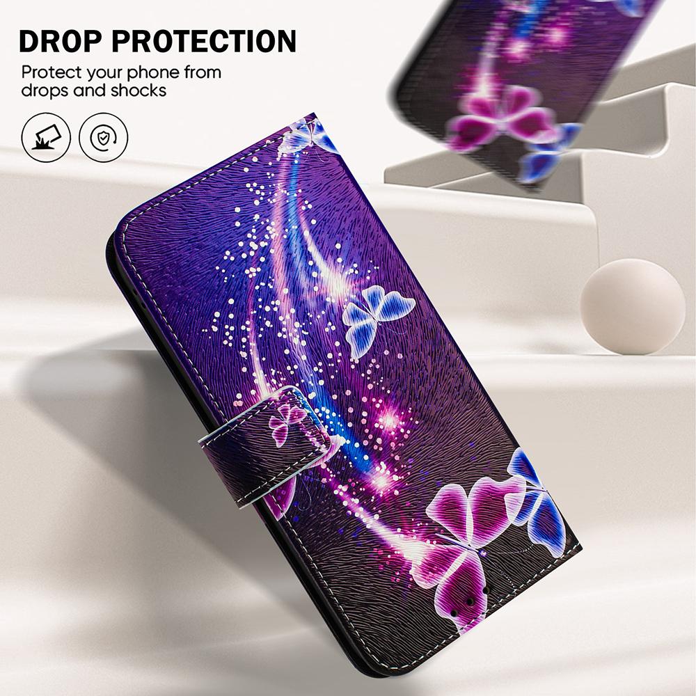 Цветной кошелек-чехол с рисунком для itel P55 P55T P665L S24 S23 Plus RS4 A05S A48 A50 A60 A60S A70 A80 Ударопрочный чехол-подставка для телефона