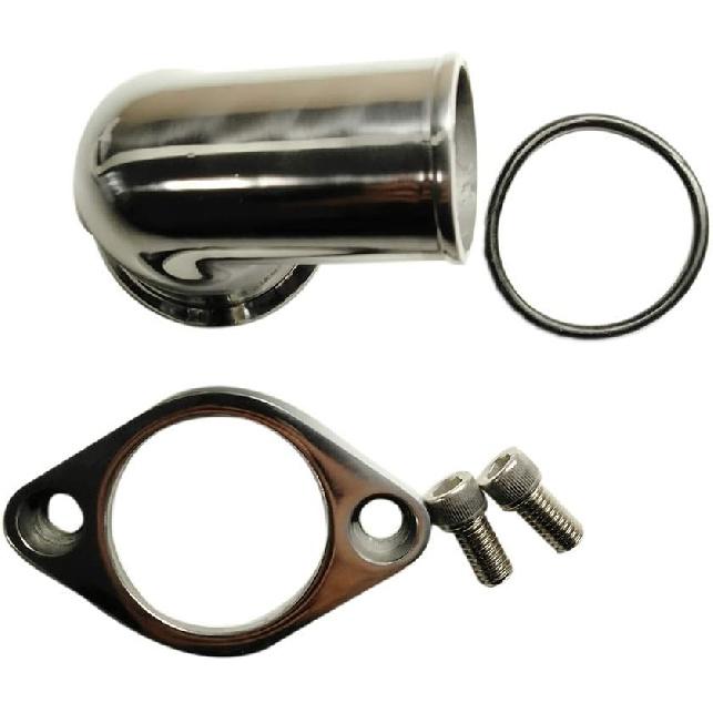 Upgraded 15° Swivel Polished Water Neck Thermostat Housing for Chevrolet SBC BBC Small Block Big Block for Chevy 283 302 305 327 350 383 396 427 454