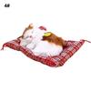 Lovely Simulation Animal Doll Plush Sleeping Cats Toy with Sound Kids Toy Birthday Gift Doll Decorat