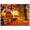 Полный круглый дрель 5D DIY Алмазная картина Осенний лесной пейзаж Вышивка бисером Вышивка крестом