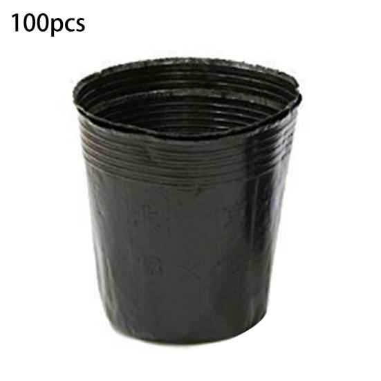 100 шт. посадочный горшок с большой головкой для дома, пластиковый цветочный контейнер, модный эластичный