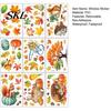 Cute Squirrel Hedgehog Deer Decals 9PCS Autumn Forest Animal Window Clings, Thanksgiving Maple Leaf Pumpkin Stickers, Reusable Static Clings