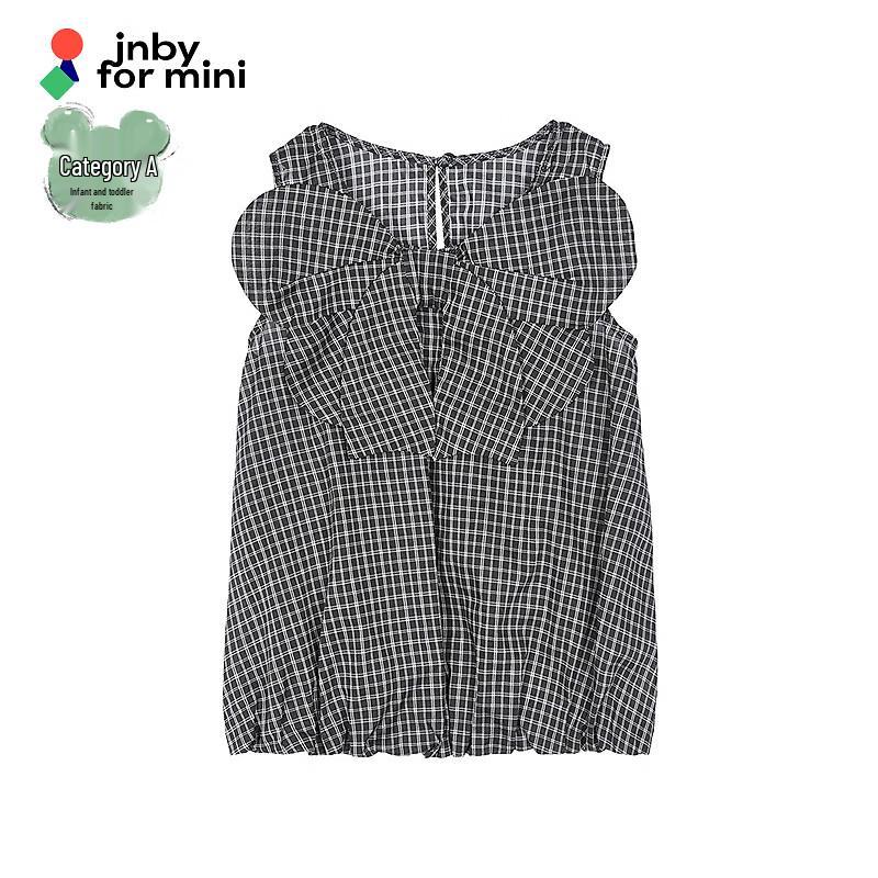 JNBY by JNBY Girls' Sleeveless Plaid Pullover Top