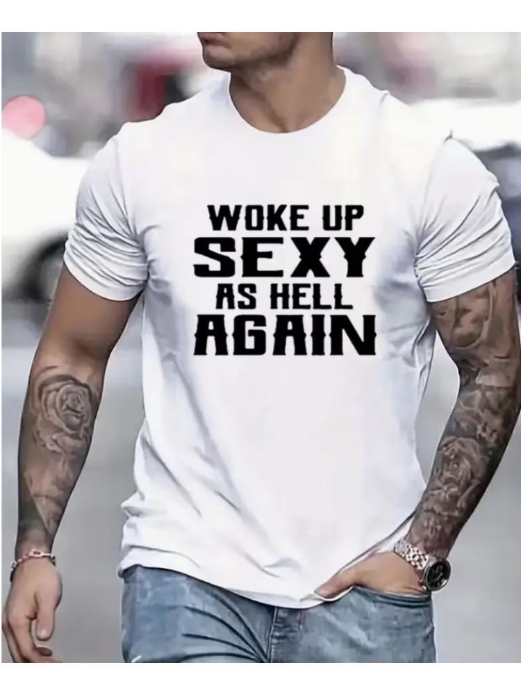 Unisexs Tshirt Comfortable Crew Neck Casual Cotton Shortsleeves Breathable Top Unisexswear Tshirt Summer Spring Trendy Letter Print