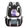 K-Pop Anime Printed Backpack Teens School Bag With Spine Support 20-35L Capacity Oxford Fabric Unisex College Style