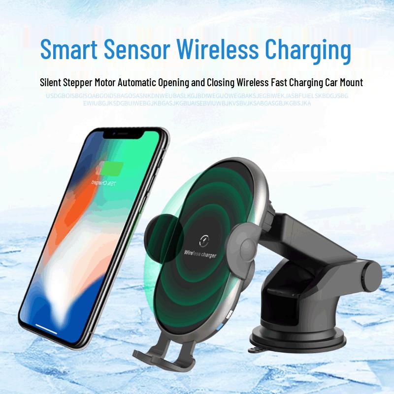 Smart Wireless Charger Car Mount with Touch Sensor & Fast Charging
