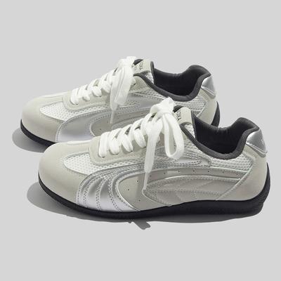 Тонкая подошва черно-белые женские осенние новые универсальные повседневные ретро модные студенческие низкие кеды